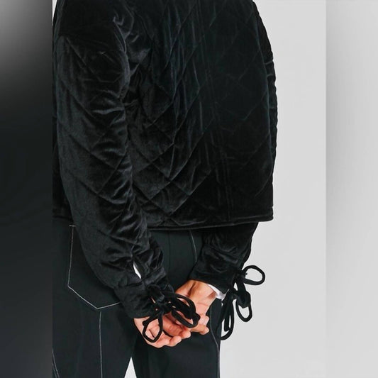 Something Navy - Quilted Velour Jacket