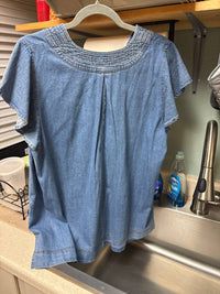 Umgee - Alicia Cap Sleeve Denim top
