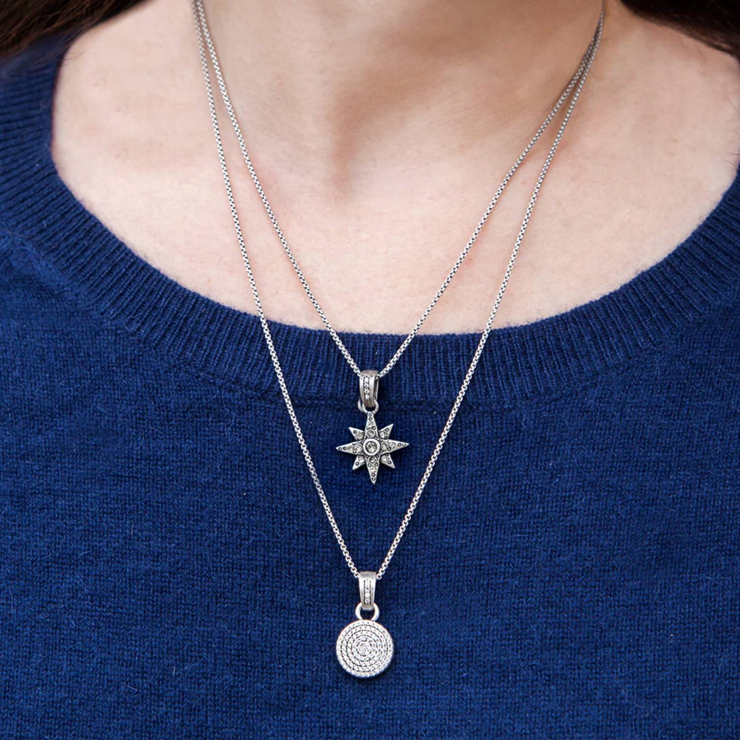Tat2 Designs - Women's Pave Disc Necklace