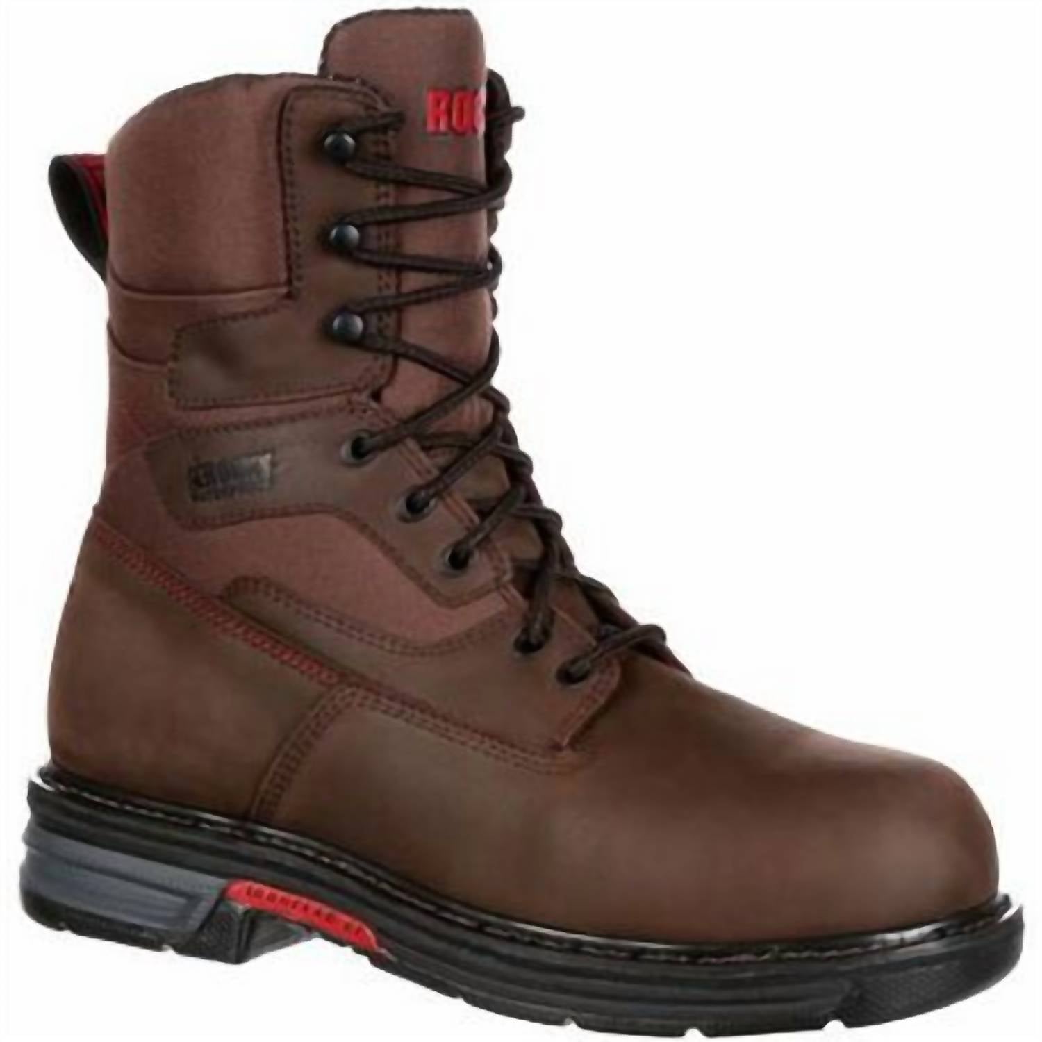 Rocky Men's Ironclad Lt Steel Toe Waterproof Work Boot in brown - men's boots
