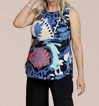 Sympli Sleeveless Go To Classic T Relax Top in palmera - women's tank top