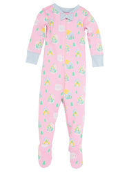 The Beaufort Bonnet Company - Girl's Noelle's Night Night Footed Onesie