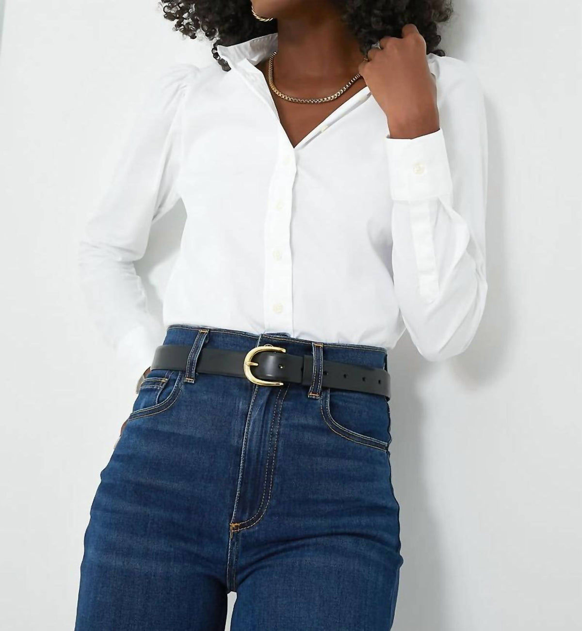 The Shirt - Puffed Shoulder Button Down Shirt