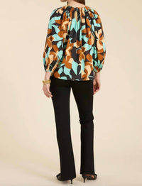Tyler Boe - Sarah Cotton Butterscotch Floral Top