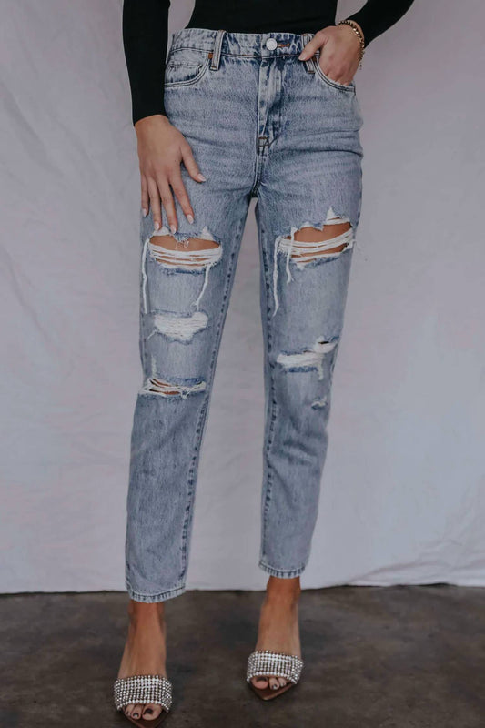 Blanknyc - the madison high rise crop straight denim