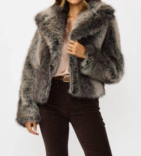 Lovestitch - Ombre Faux Fur Jacket