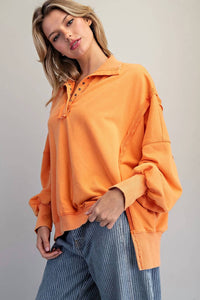 Ee:Some - Snow Washed Long Sleeve Pull Over