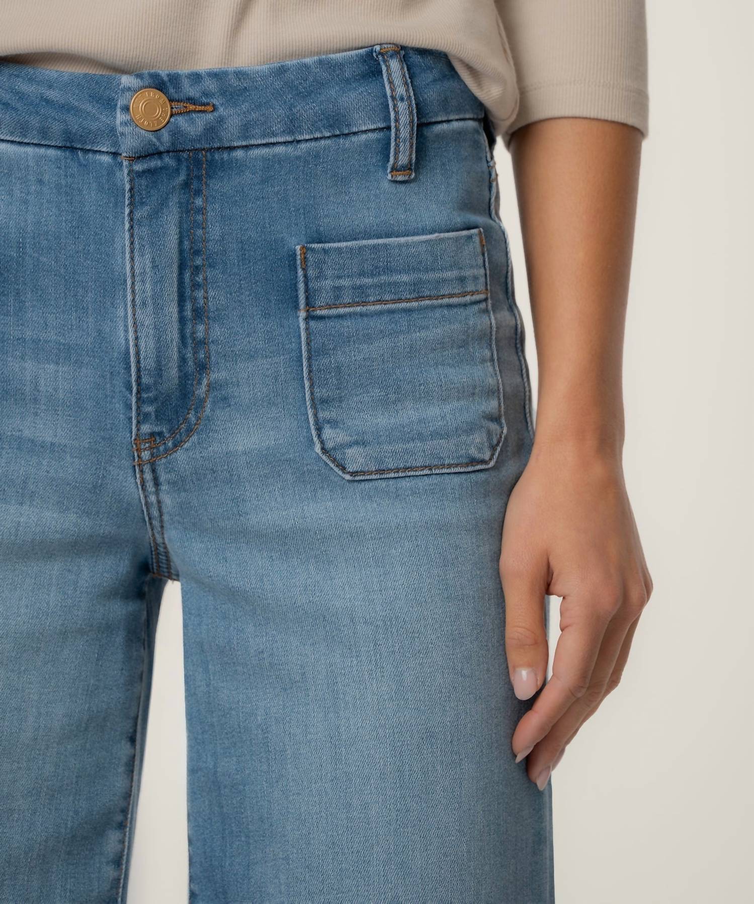 KUT FROM THE KLOTH Meg High Rise With Patch Pockets Jeans in totally - women's jeans - view 4