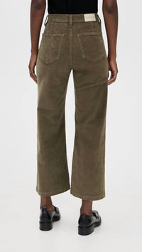 PISTOLA Penny Crop Corduroy Pants in sequoia - women's pants - detail view