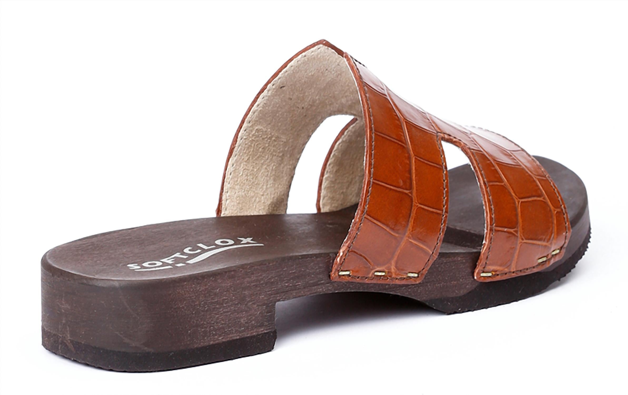 Softclox - Women's Blida Crocoprint Slip-on Sandal