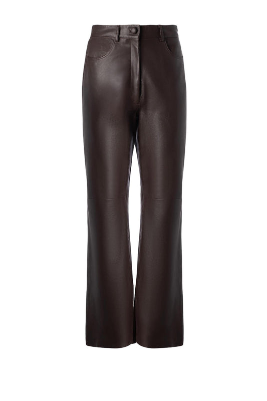 Iris Setlakwe - Women's Straight Leg Leather Trouser