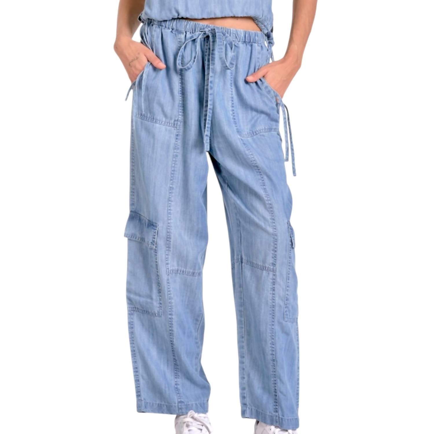 Elan - Denim Cargo Pant