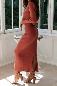 Sweetkama - Alli Ribbed Knitted Sweater Set