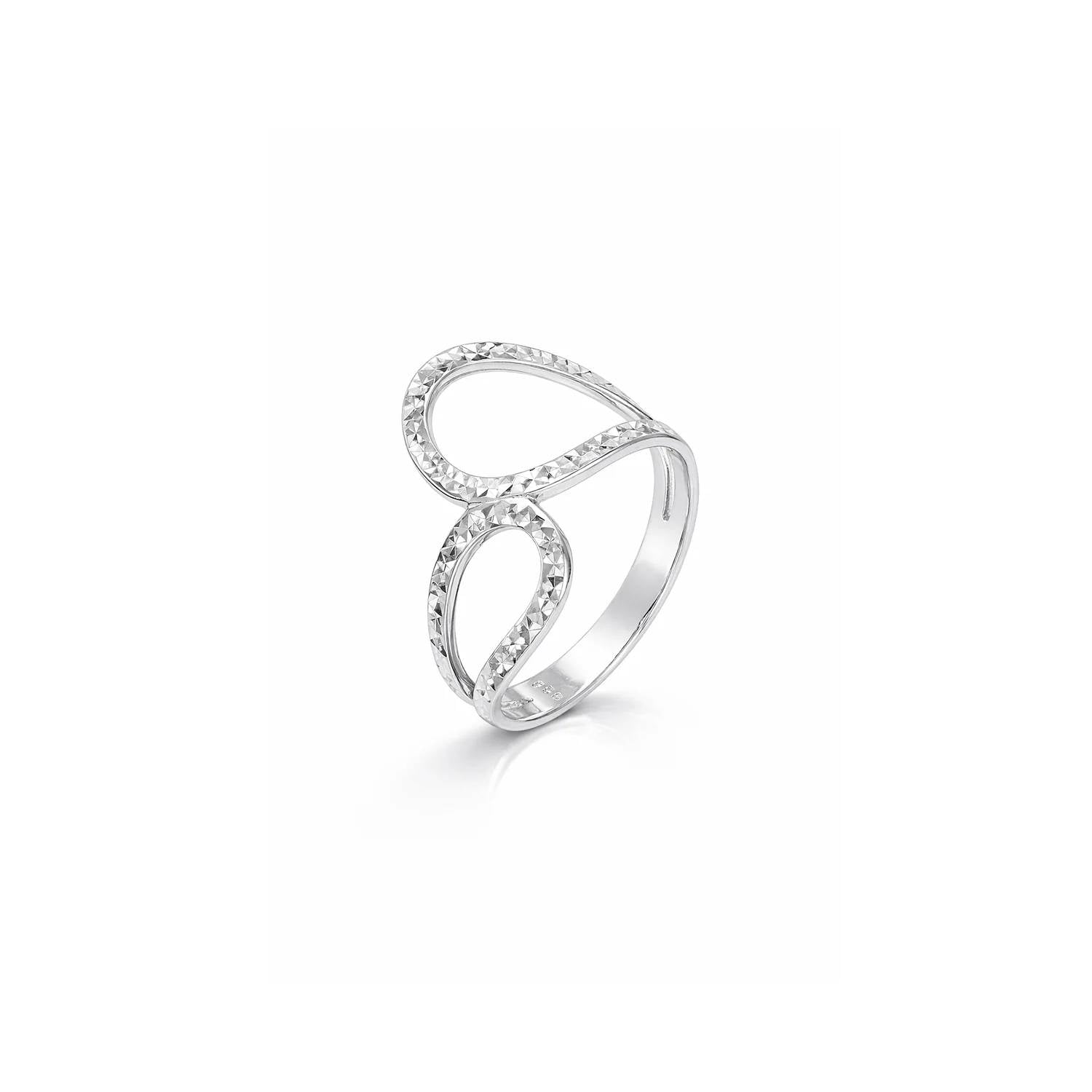 Gold & Honey - Women's Pear Wrap Diamond Cut Ring