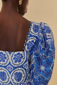 Farm Rio - Tile Dream Short Sleeve Blouse