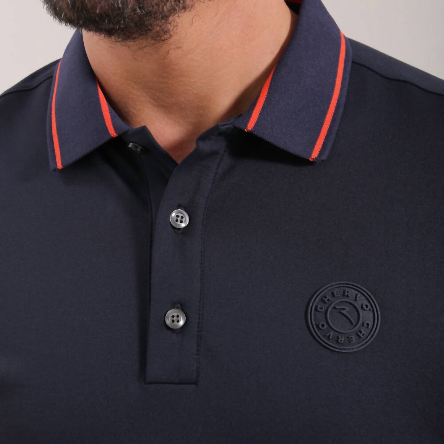 Chervò Usa - Men's Annuncio Long Sleeve Thermal Polo