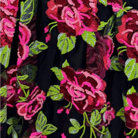 Adrianna Papell Floral Sequence Accents Dress in black - women's dress - detail view
