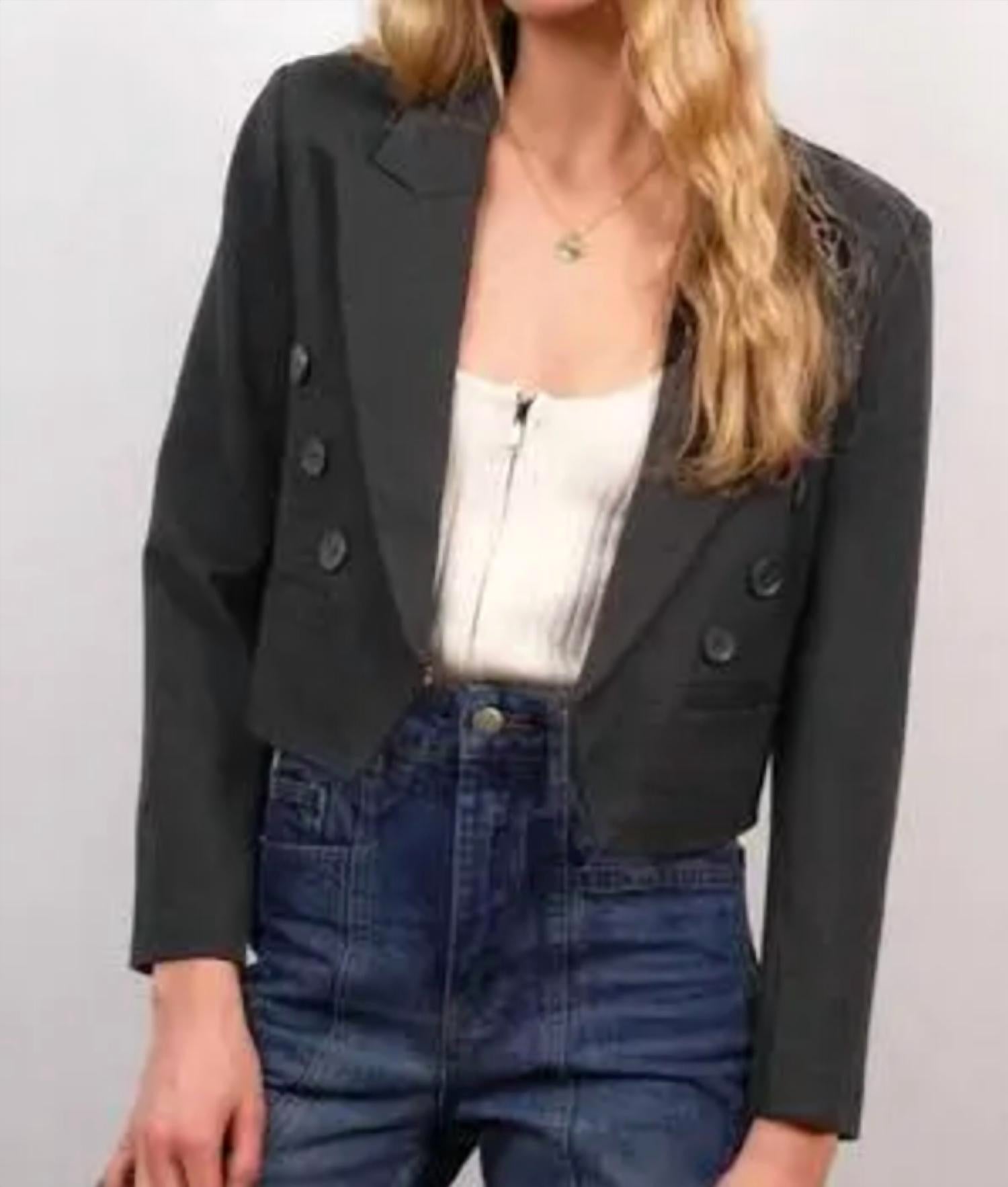 Central Park West - JAMIE CROP DOUBLE BREASTED BLAZER