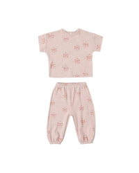 Quincy Mae - Baby Girls Jersey Tee + Pant Set