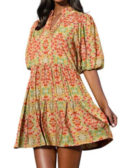 Thml - Lindsey Puff Sleeve Print Dress