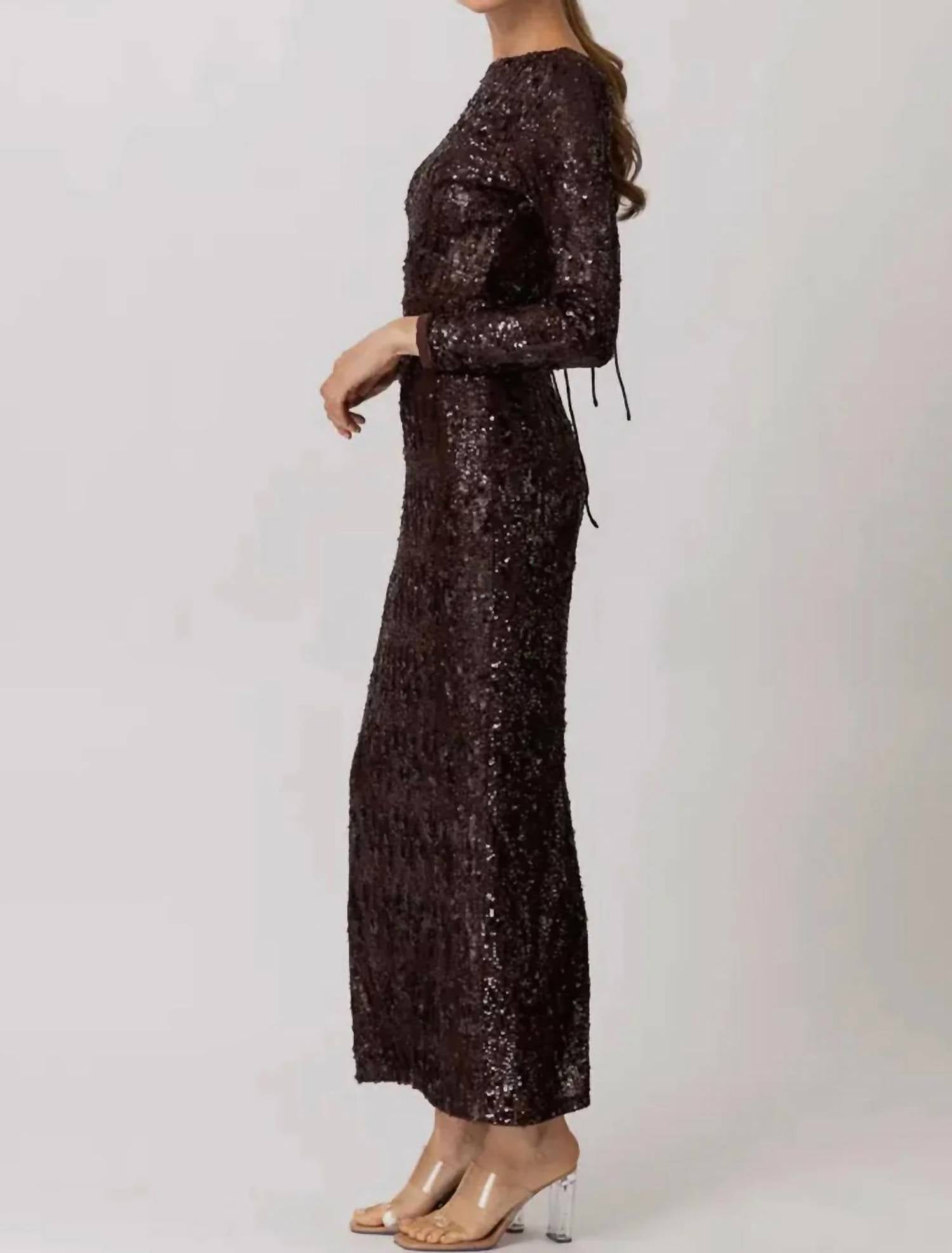 Line And Dot - Chelsea Long Sleeve Sequin Dress