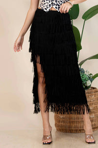 Nylon Apparel - Fringe Midi Skirt