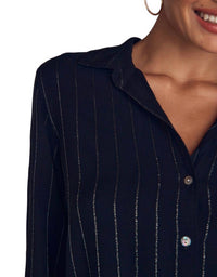 Bella Dahl - Lurex Stripe Clean Shirt