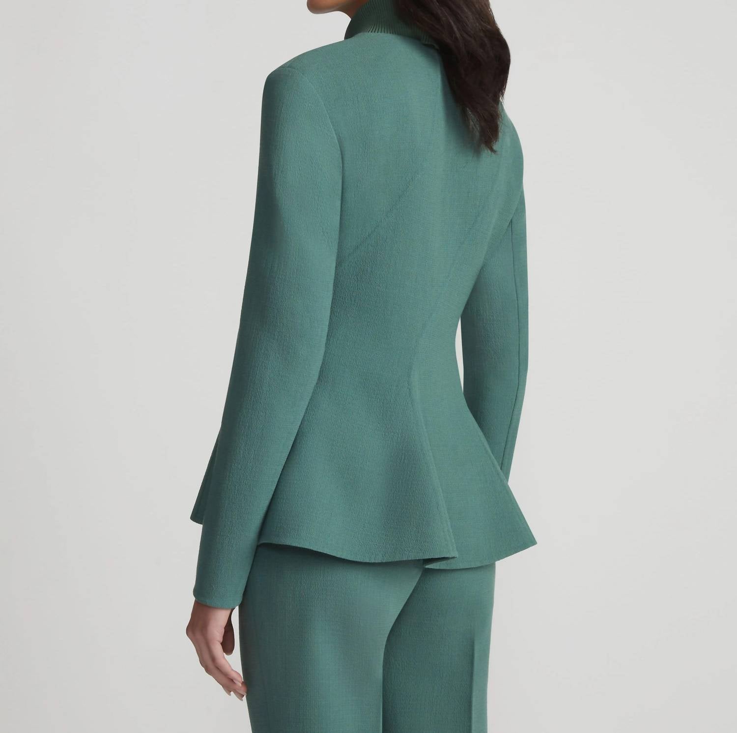 Lafayette 148 - Collarless Flounced Hem Jacket