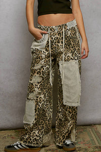 Pol - Patched Wide Leg Denim Pants
