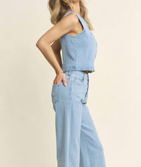 Hersy - Jeri Denim Scalloped Top