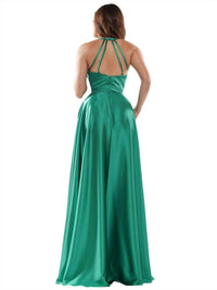 Colors Dress - Long Halter Prom Dress
