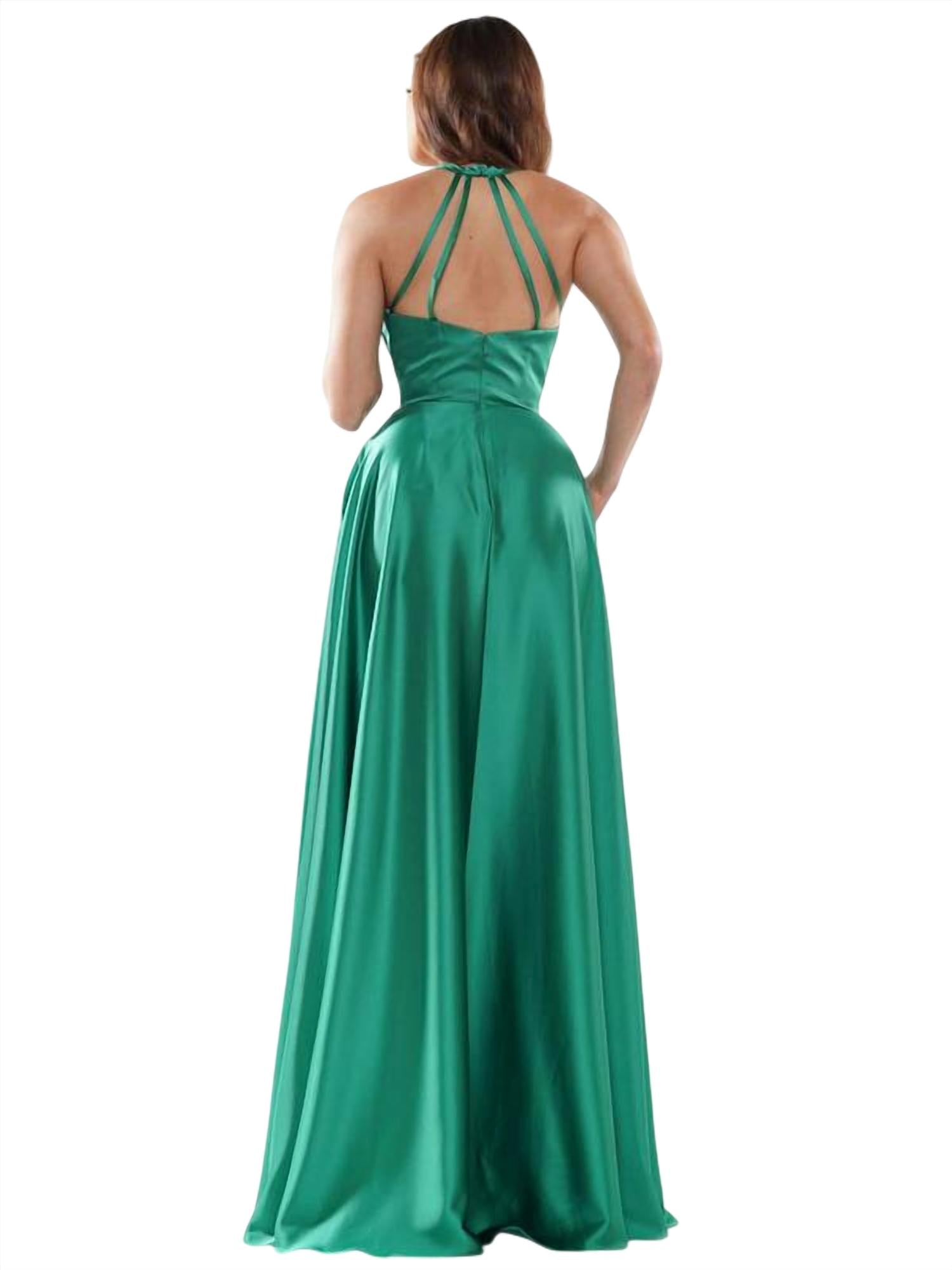 Colors Dress - Long Halter Prom Dress