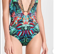 Camilla - Ring Detail Plunge V One Piece