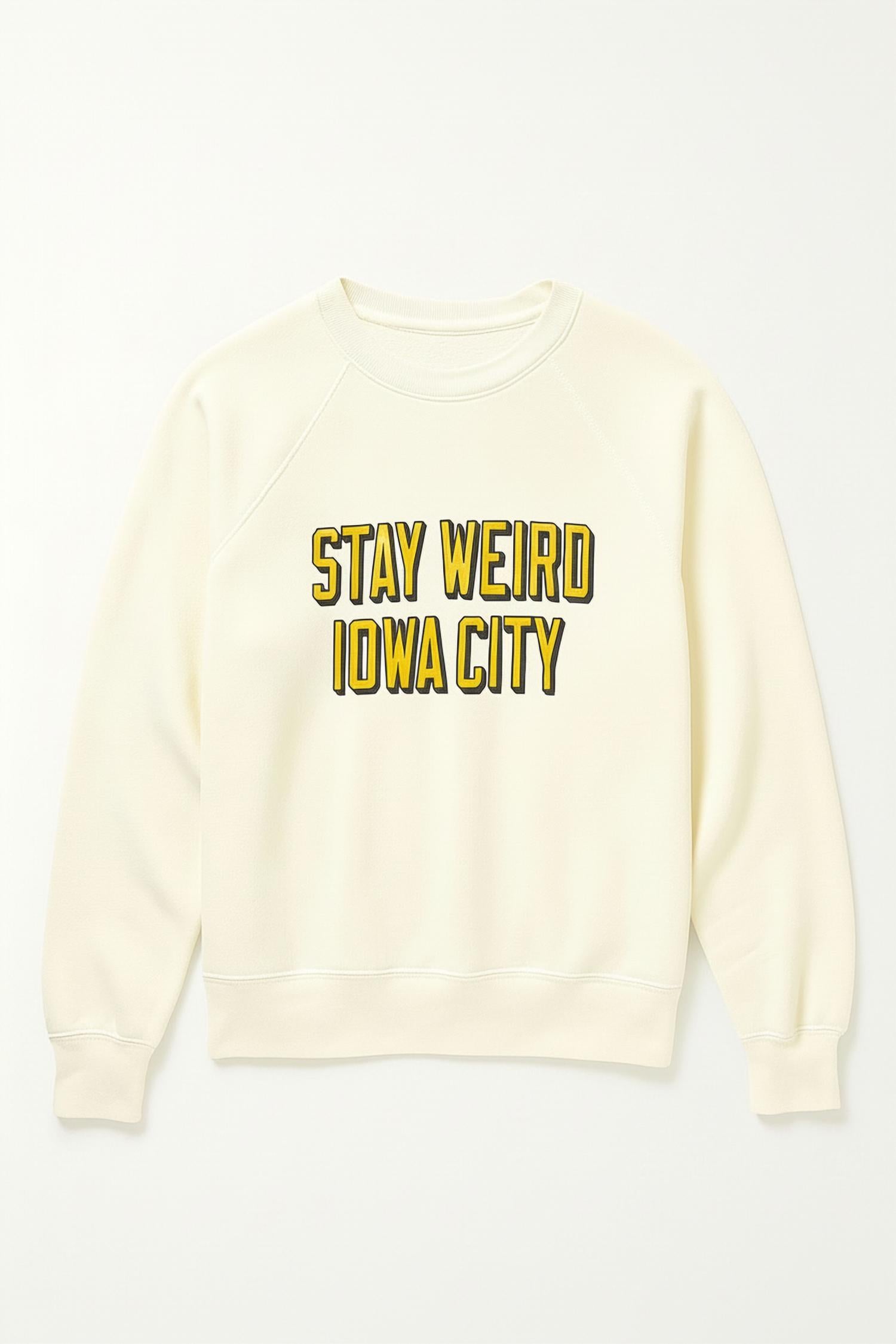 The Original Retro Brand - Unisex Stay Weird Iowa City Full Length Sweatshirt