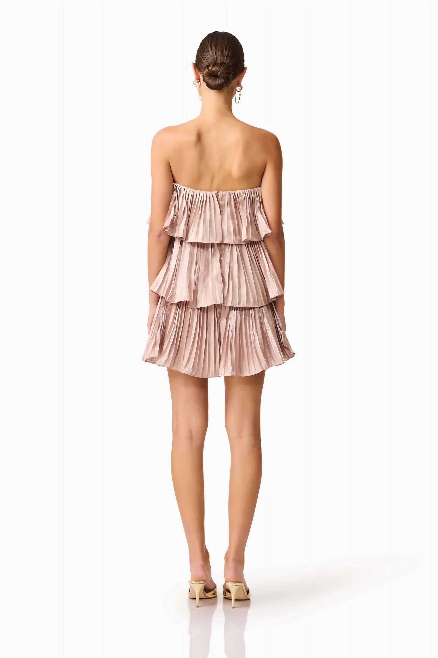 Elliatt - Lison Tiered Strapless Mini Dress