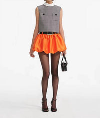 Self-Portrait - Bubble Hem Taffeta Skort