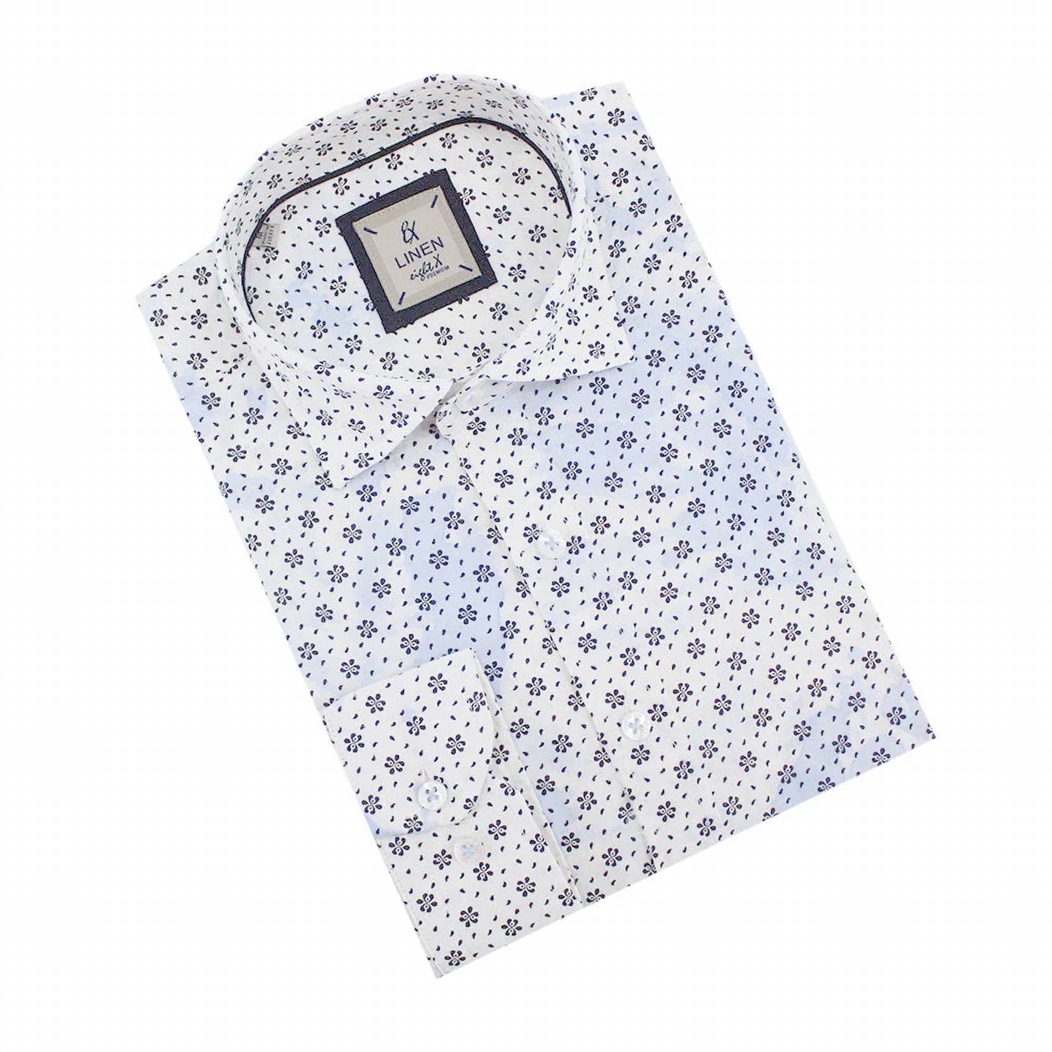 Eight X - Floral Print Linen Shirt