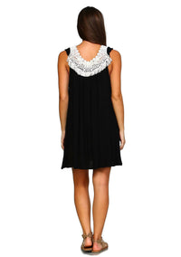 Velzera - Crochet Fringe Mini Dress