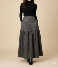 Kathie K - Plyrayon Maxi Skirt