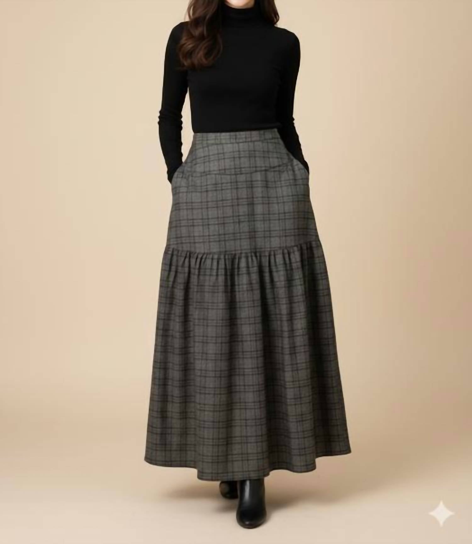 Kathie K - Plyrayon Maxi Skirt