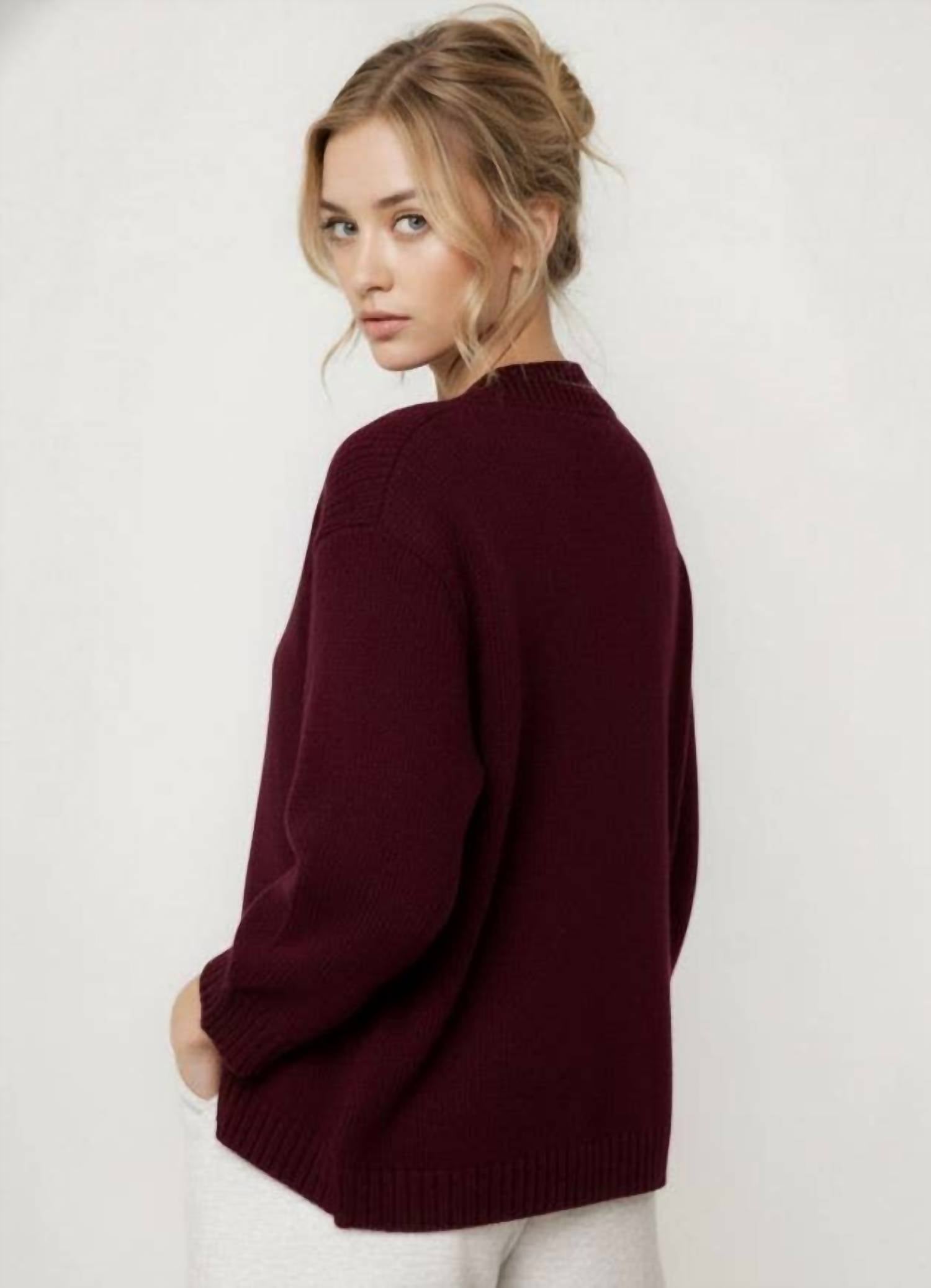 Baevely By Wellmade - 3d Flower Cardigan
