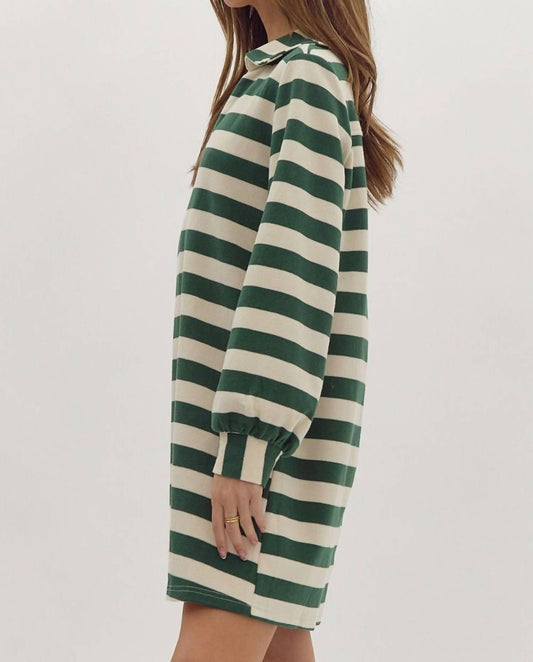 Entro - Long Sleeve Stripped Mini Dress