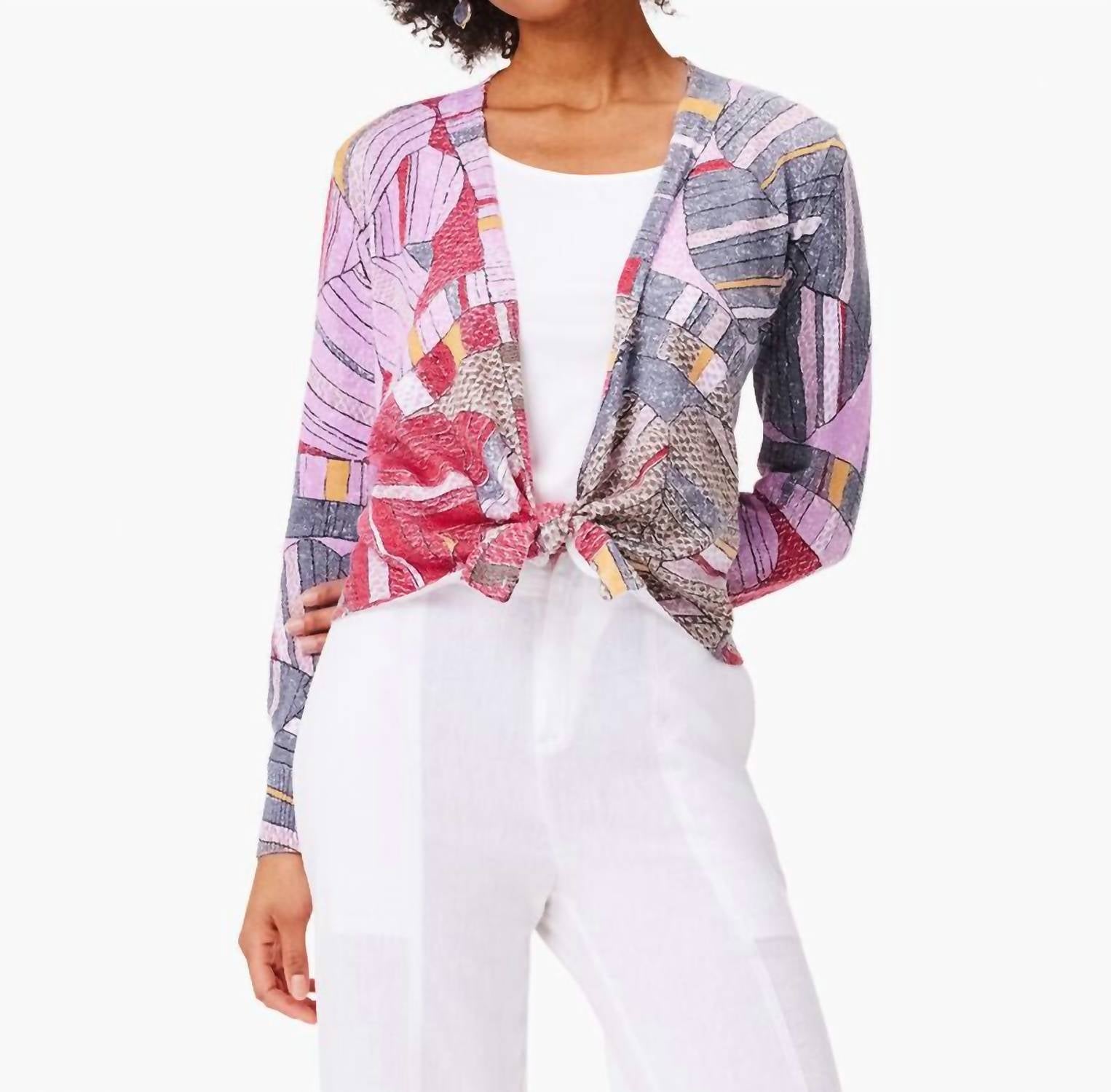 Nic + Zoe - Mia Mosaic Floral Four-way Cardigan