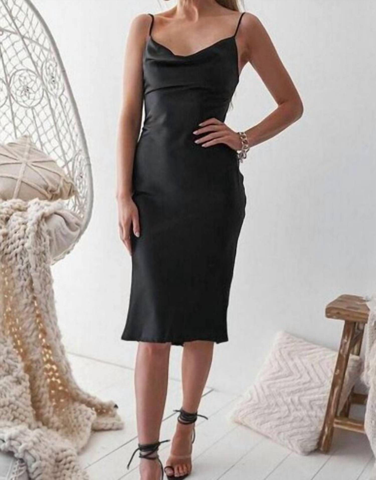 Aspen Satin Midi Dress