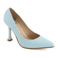 Andrea Women's Flared Heel Pump in blue - women's heels