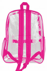 Cap Zone - Women's Extra Large Outlined Clear PVC Backpack