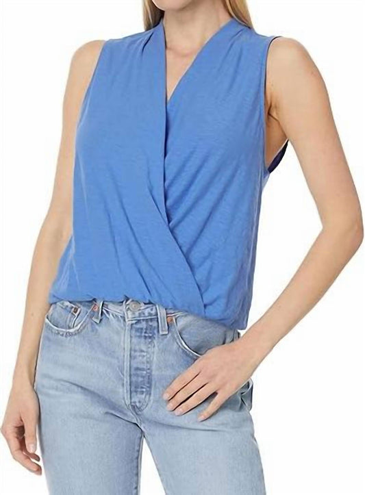 Lilla P - Sleeveless Faux Wrap Top