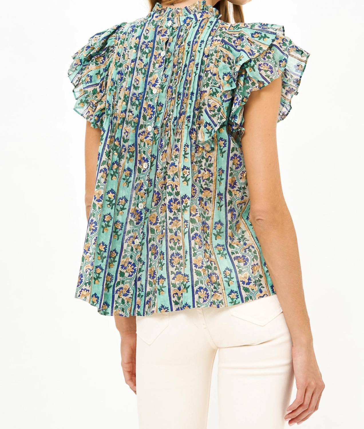 Oliphant - Pintuck Ruffle Top