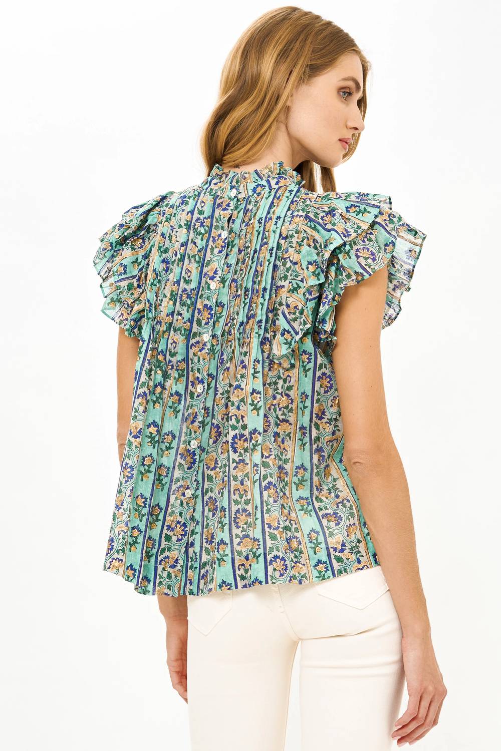 Oliphant - Pintuck Ruffle Top