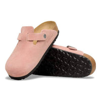 BIRKENSTOCK Women's Boston Suede Leather Clog in pink clay - women's shoe - view 5